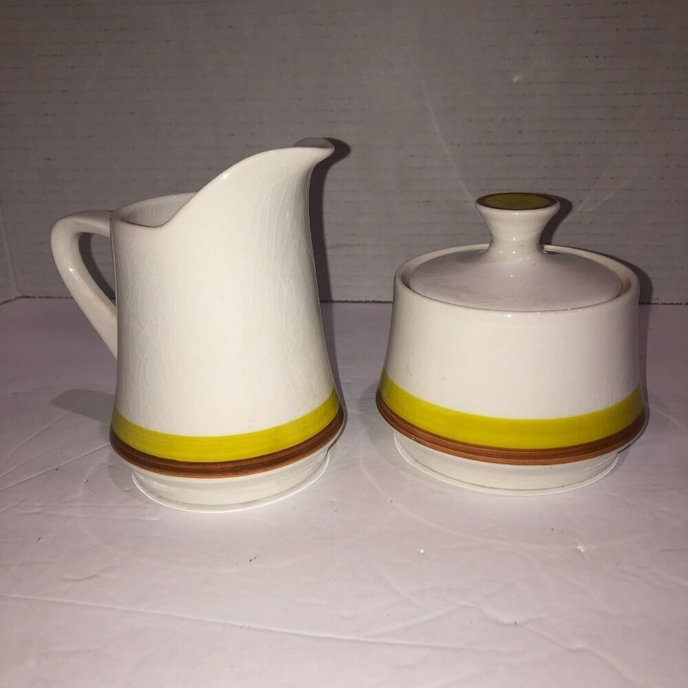 Montage Iron Stone Creamer Pitcher and Sugar Bowl Cottagecore Vintage Japan